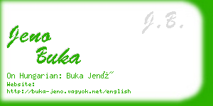 jeno buka business card